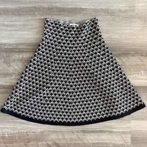 Max Studio - Black Lined Flared Stretchy Knit Mini Sweater Skater skirt - Size M